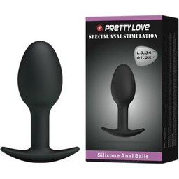 Anal Plug Silicone 6.5 Cm Noir 1 pc