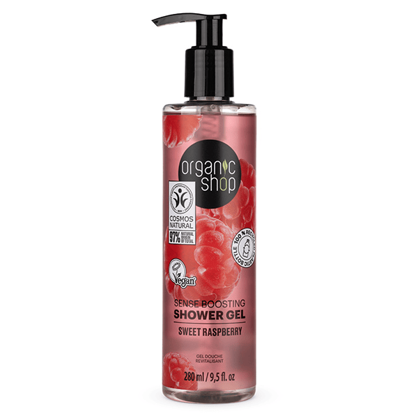 Gel douche revitalisant Framboise Vegan Naturel 280ml