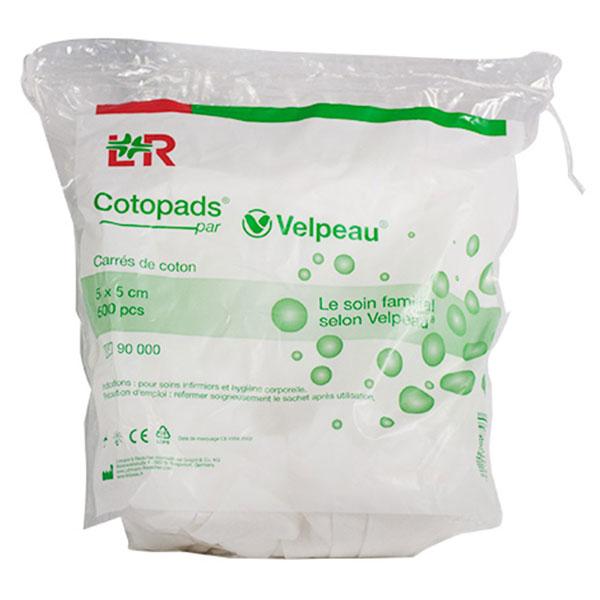 Cotopads Carrés de Coton Non Stérile 5 x 5cm 500 unités