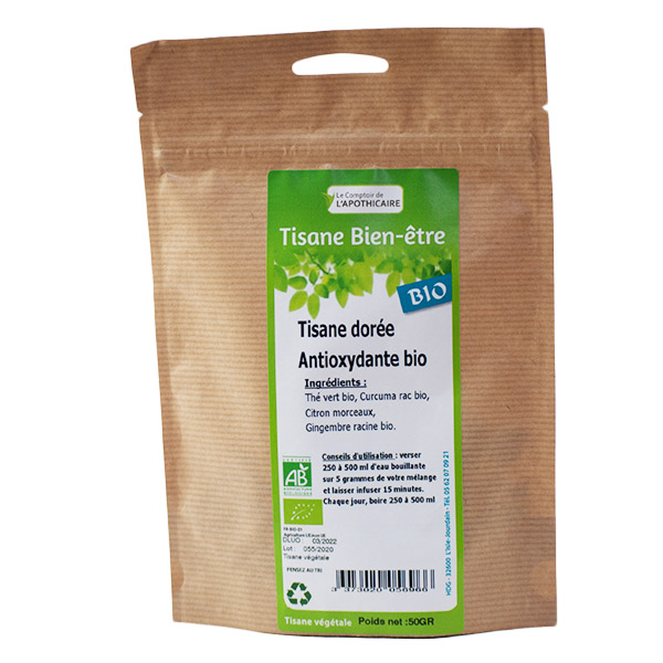 Comptoir de l'Apothicaire Tisane Dorée Antioxydante Bio 50g