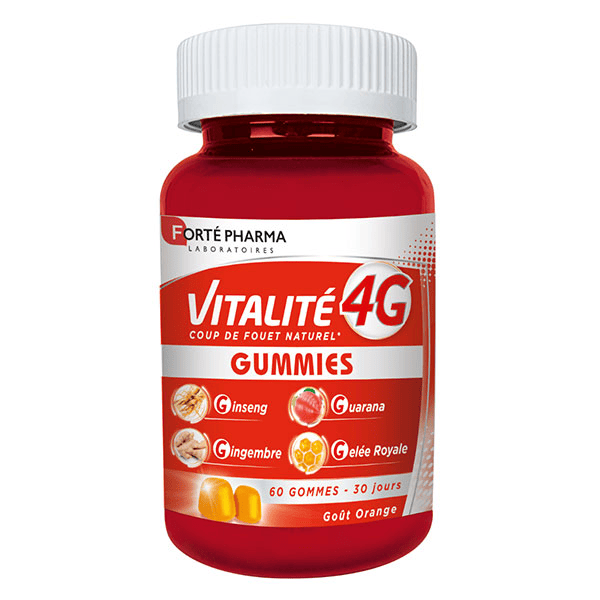 Vitalité 4G Ginseng Guarana Gingembre 60 gummies