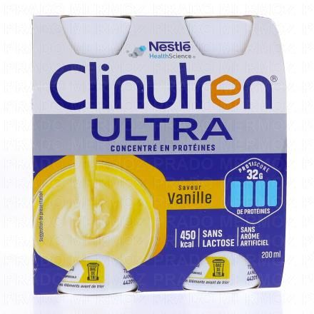Ultra concentré en protéines saveur vanille sans lactose 4x200ml