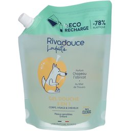 Rivadouce Gel Douche 3en1 Loupiots Chapeau l'Abricot 750 ml