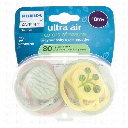 Ultra Air - Sucettes Orthodontiques +18 Mois colors of nature