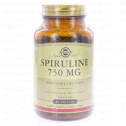Spiruline 750mg 80 gélules