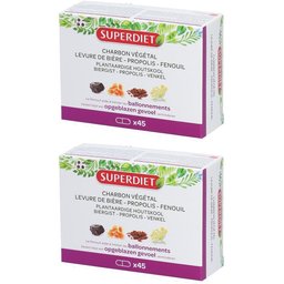 Charbon végétal - Levure de bière - Propolis - Fenouil