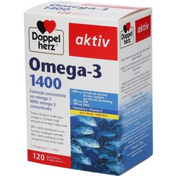 Doppelherz® aktiv Omega-3 1400 Avec du concentré d’oméga-3