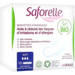 Coton Protect Serviettes nuit coton BIO x10
