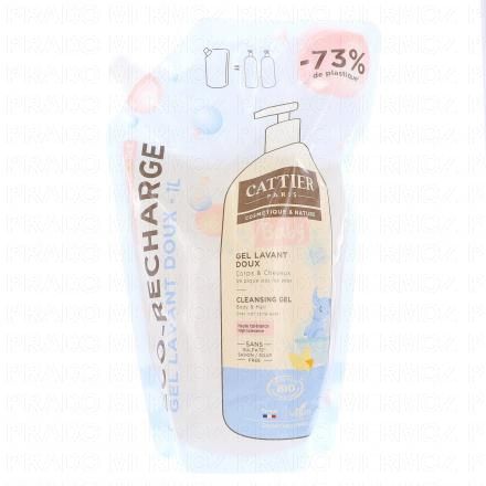 Bébé gel lavant doux cheveux et corps bio eco recharge 1 litre