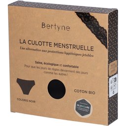La Culotte Menstruelle - Dentelle Coton bio - Flux moyen - Taille L - Noir