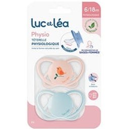 Luc Et Léa Physio Sucettes Physiologiques P3 6-18m 2 Unités