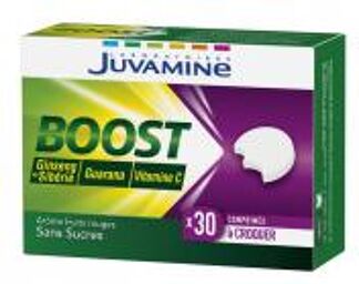 Boost Vitamine C Ginseng Guarana 30 Comprimés à Croquer - Boîte 30 comprimés à croquer