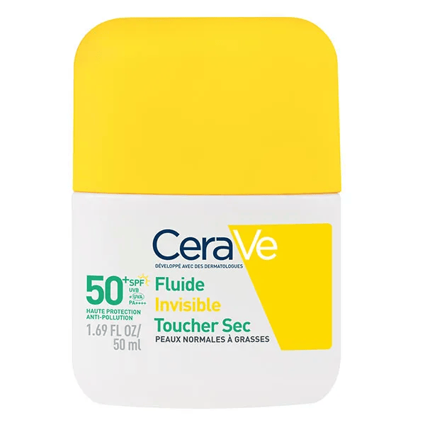 Suncare Fluide Invisible Toucher Sec SPF50+ Haute Protection pour le visage 50mL