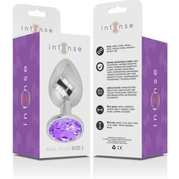 Plug Anal en Métal avec Cristal Violet Taille L 1ut