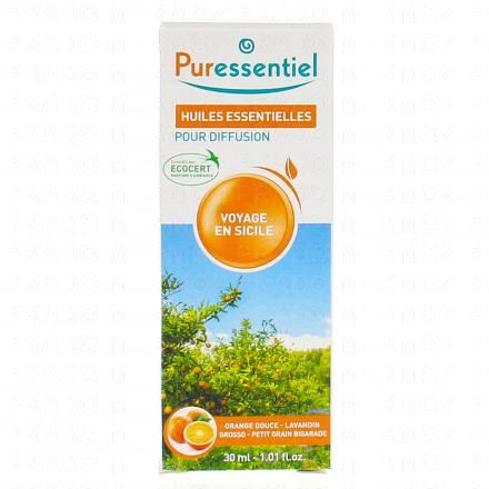Huiles essentielles pour diffusion Voyage en Sicile flacon 30ml
