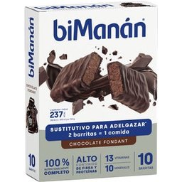 Sustitutive Barres Chocolat Noir Fondant 8 unités