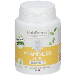 Nat&Form Vitamine D3 + Zinc