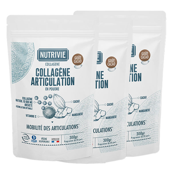 Collagène Articulations Gout Cacao Cure de 3 mois