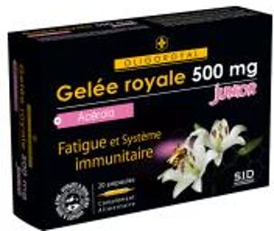 Oligoroyal Gelée Royale 500 mg + Acérola Junior 20 Ampoules - Boîte 20 ampoules de 10 ml