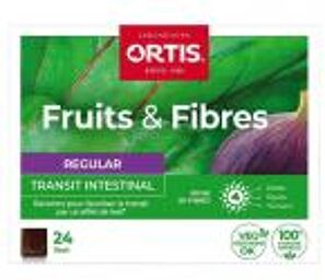 Fruits & Fibres Regular 24 Cubes à Mâcher - Boîte 24 cubes