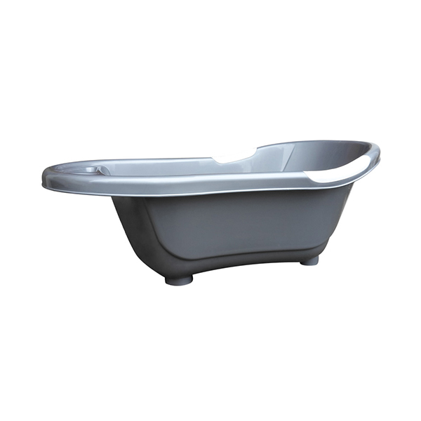 Baignoire Rigide avec Bouchon de Vidange Argent