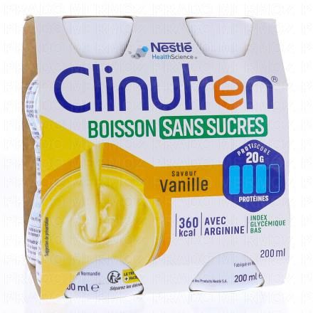 Boisson sans sucres Vanille 4x200ml