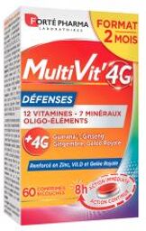 Forté Pharma MultiVit'4G Défenses 60 Comprimés Bicouches - Boîte 60 comprimés