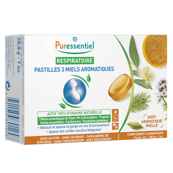 Respiratoire Pastilles 3 Miels Aromatiques 18 pastilles