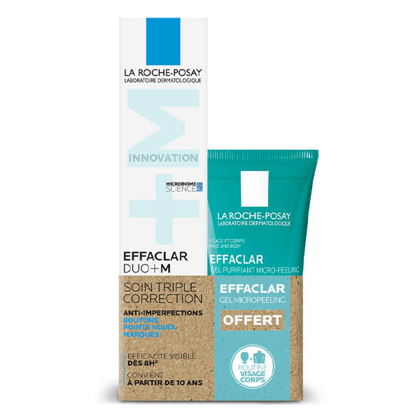 Effaclar DUO+M 40ml + Effaclar Gel Micropeeling 50ml offert
