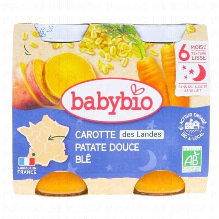 Repas du Soir - Petits pots carottes, patate douce, blé dès 6 mois 2x200g