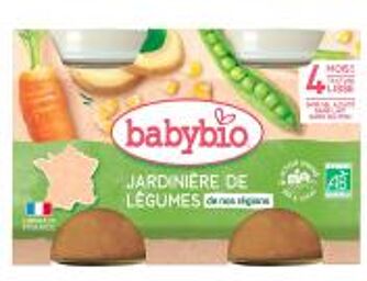Jardinière de Légumes Texture Lisse 4 Mois et + Bio 2 Pots de 130 g - Carton 2 pots de 130 g