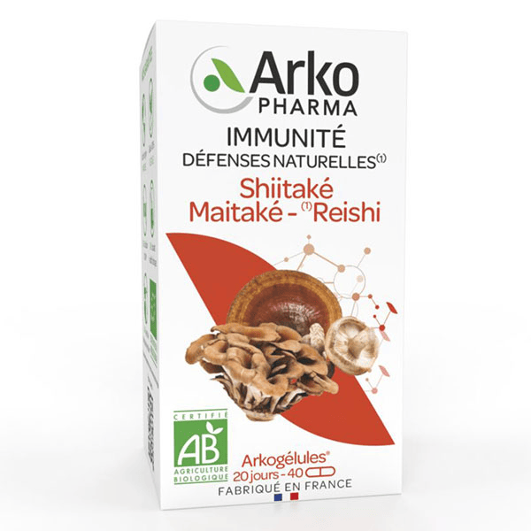 Arkogélules Shitaké Maitaké Reishi Bio 40 gélules