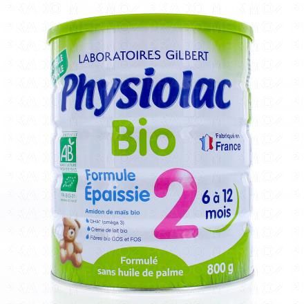 Bio formule épaissie Lait de suite 2ème âge 800g