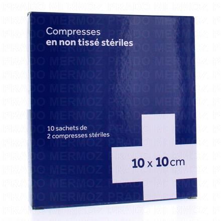 Compresse - non tissée stérile taille 10x10cm boite de 10x2