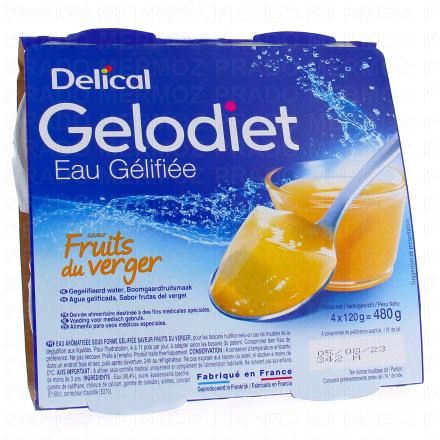 Gelodiet - Eau gélifiée fruits du verger 4x120g