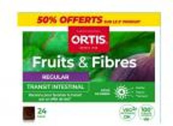 Fruits & Fibres Regular Lot de 2 x 24 Cubes à Mâcher - Lot 2 boîtes