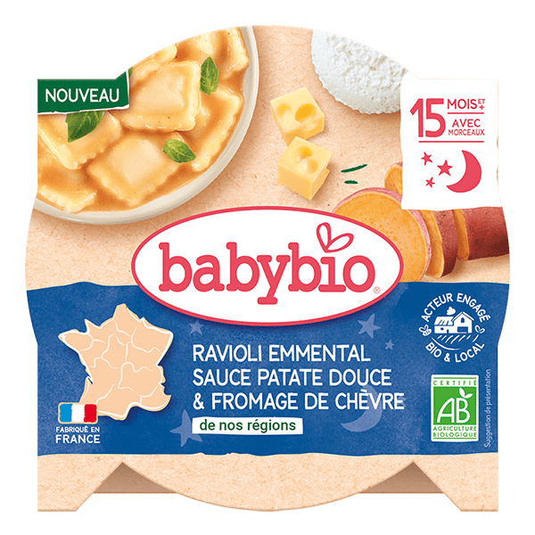 Ravioli Emmental Sauce Patate Douce Fromage de Chèvre Bio 190g