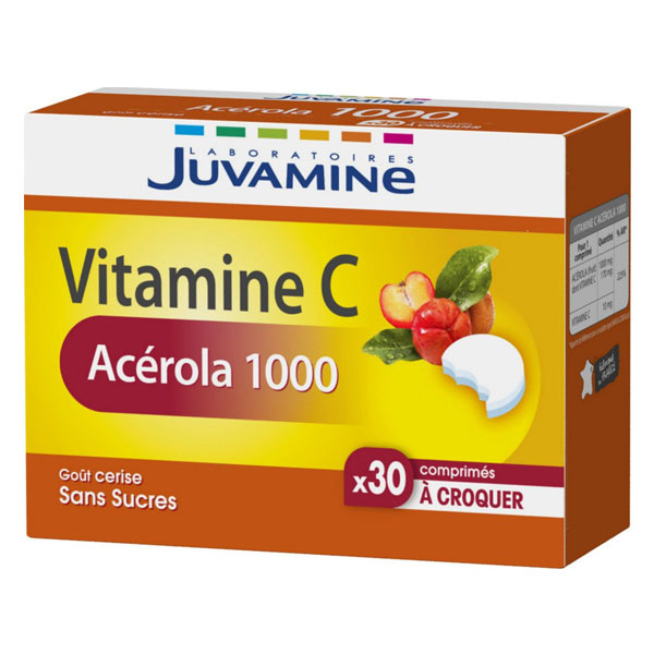 Vitamine C Acérola 1000 30 comprimés à croquer