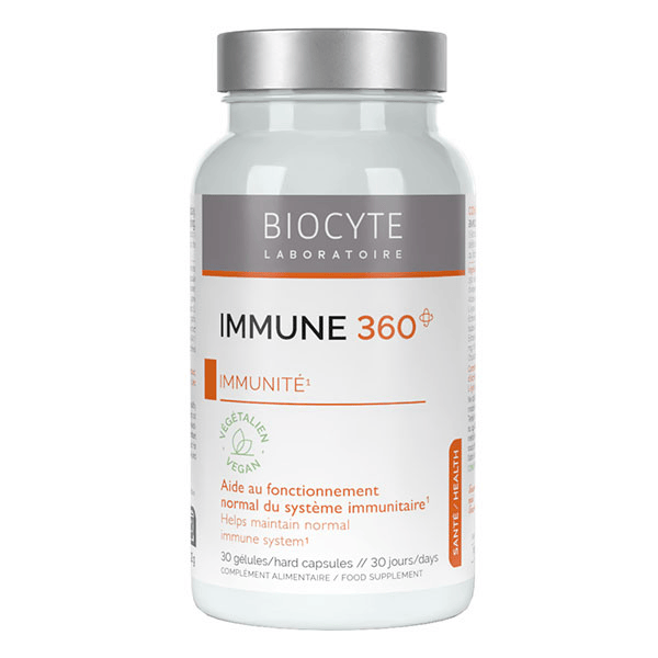 Immune 360° Immunité Vitamines C, D, Zinc, Echinacée 30 gélules