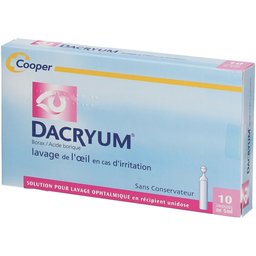 Dacryum - Lavage de l'œil en cas d'irritation - Solution pour lavage ophtalmique - Unidoses - 10x5ml