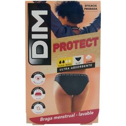 Culotte Menstruelle Lavable Débit Moyen Coton Noir Taille ES 36-38/S