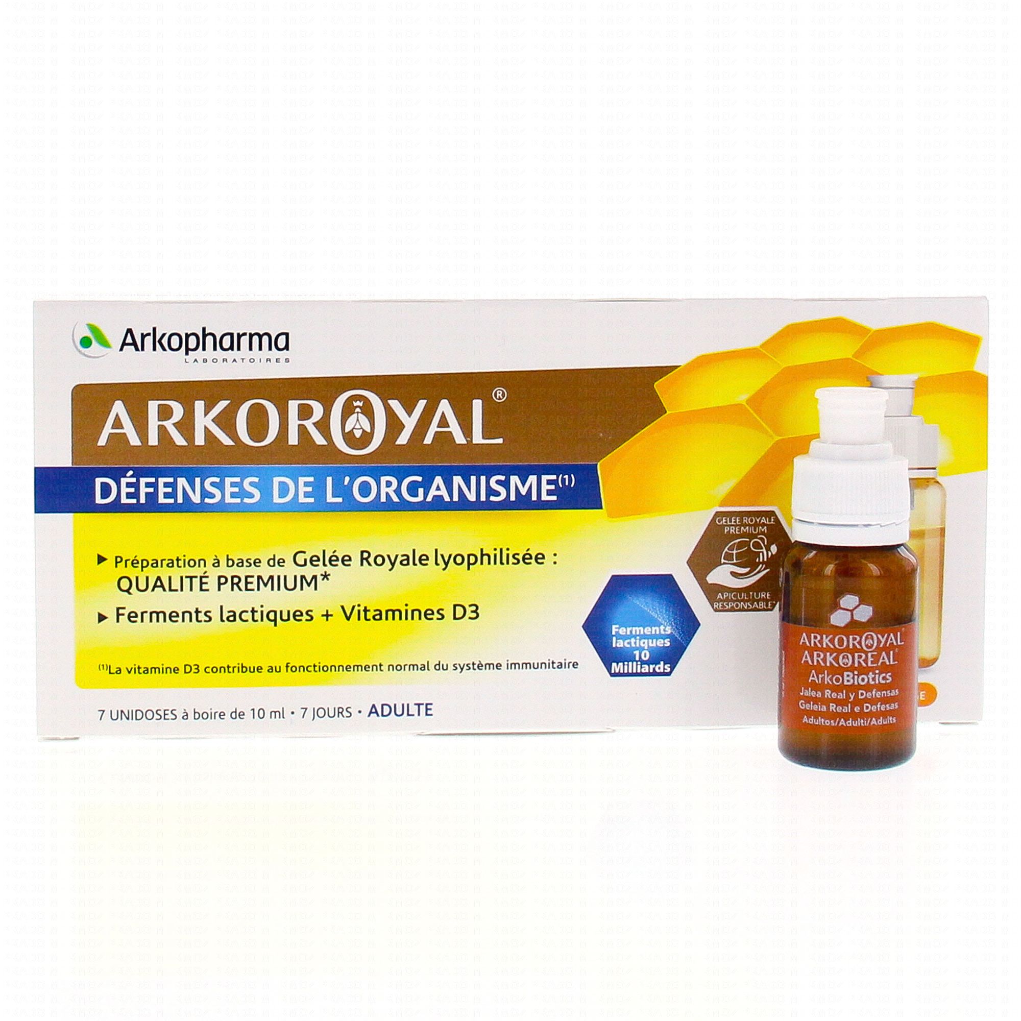 Arkoroyal ferments lactiques + vitamine D3 boîte 7 unidoses
