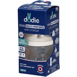 Dodie Biberon Tétine Multi-Perforée Anti-Colique Rose +0 150 ML