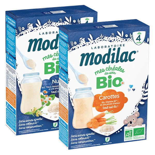 Mes Céréales du Soir Bio Nuit Calme et Riz Carotte Dès 4 mois 250g