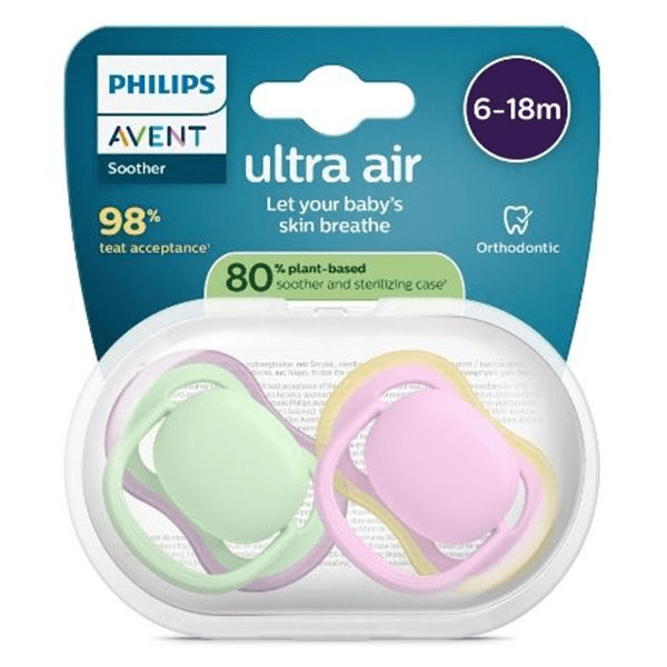 Sucette Ultra Air jour 6-18M Mix Uni Fun sans BPA x2