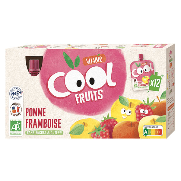 Cool Fruits Pomme Framboise Acérola Bio 12 x 90g
