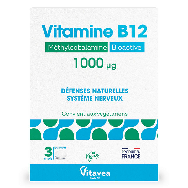 Vitamine B12 Méthylcobalamine Défenses Naturelles 90 comprimés