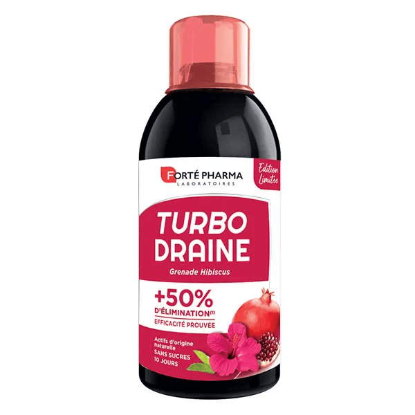 TurboDraine Draineur Minceur Elimination Grenade Hibicus 500ml