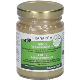 Pranarôm - Aromaforce - Grog Voies Respiratoires - Miel Acacia Aux Huiles Essentielles Bio - Ravintsara Et Pin Sylvestre - Aide à respirer plus librement - 140 g