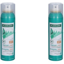Klorane® Shampooing sec à l'ortie & à la vitamine E pour cheveux foncés